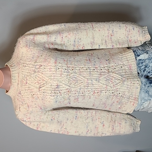 Sezane Sweaters Sezane Sally Jumper Pullover Sweater White Pink